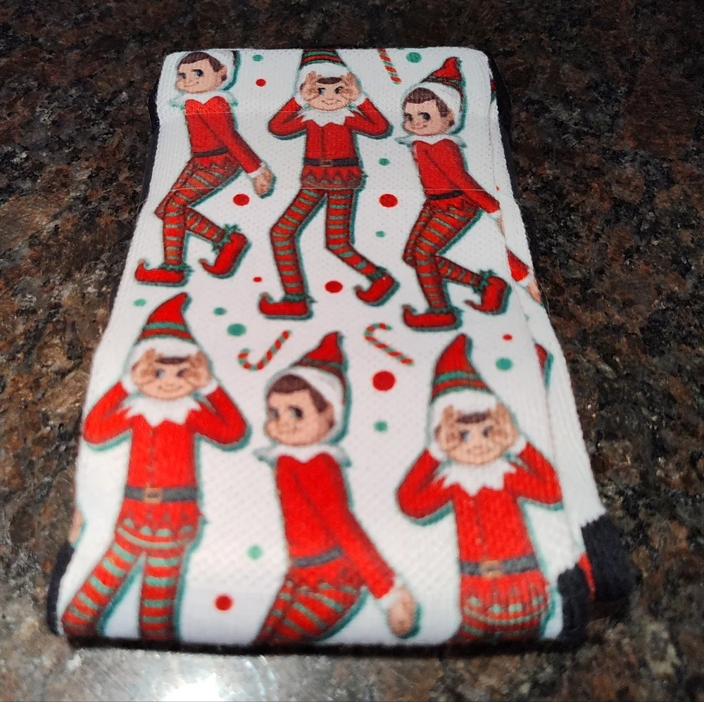 Rock Em Socks Elf Griddy Patterned Christmas Socks